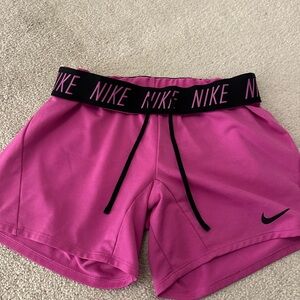 Nike Pink Athletic Shorts with Elastic Waistband